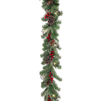 6' Garland Pre-Lit with 10 Warm/Clear Lights