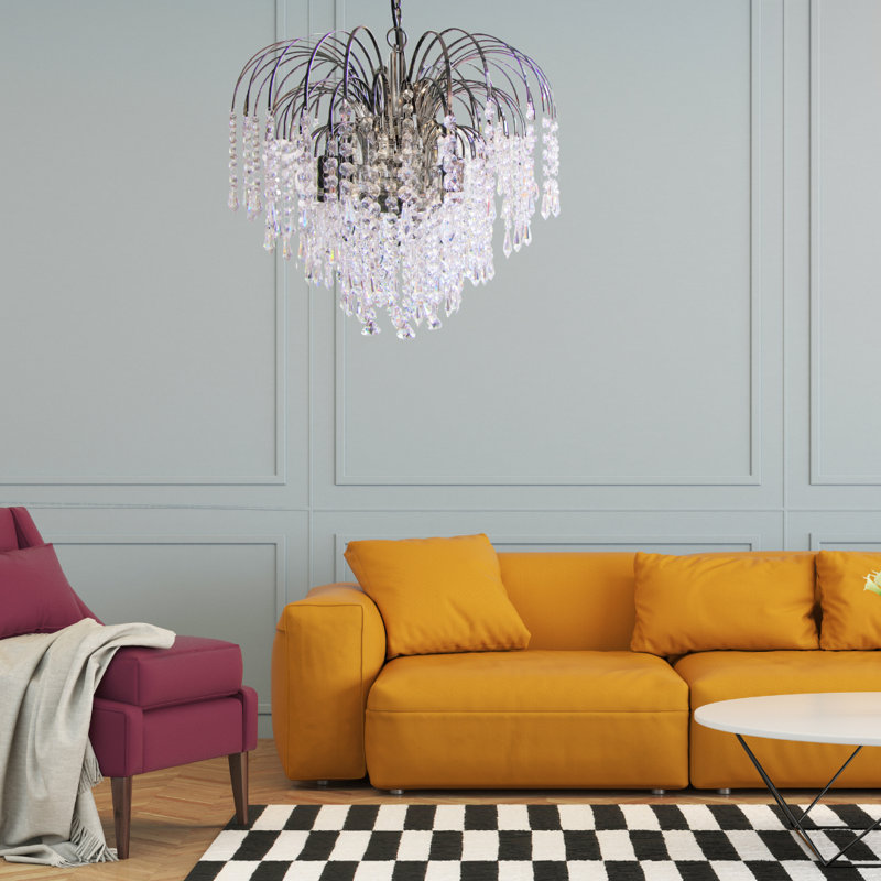 4 - Light Crystal Chandelier, Chrome