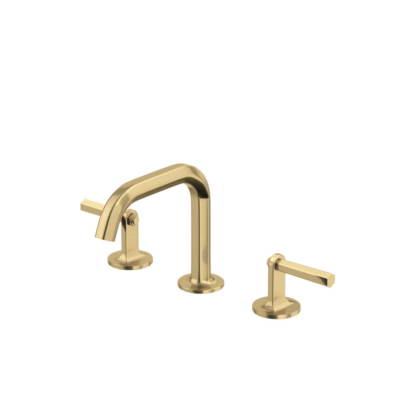 Modelle Widespread Lavatory Faucet With U-Spout, Antique Gold