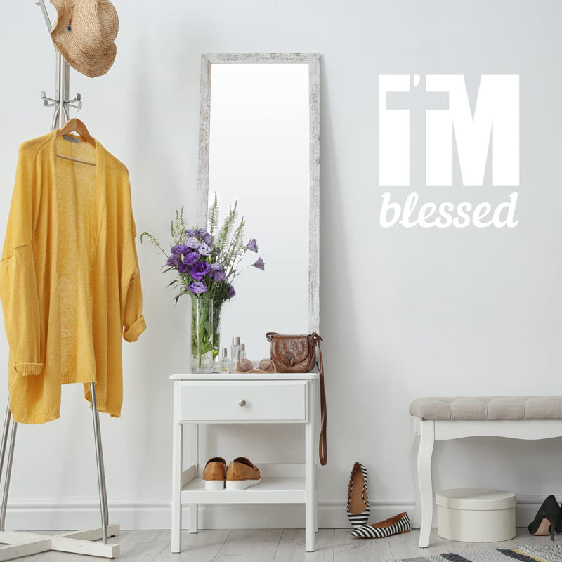Adhésif décoratif «I'm Blessed», H 11 po x l 10 po, Blanc