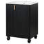 Meuble-lavabo avec lavabo Roomfitter, armoire avec tablette de porte et rangement latéral ouvert, structure en bois massif, porte à fermeture douce-116655646