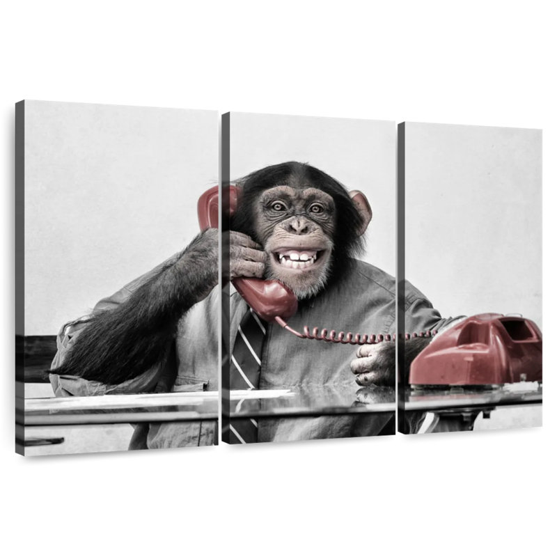 Chimpanzee Business, 36" H x 57" W