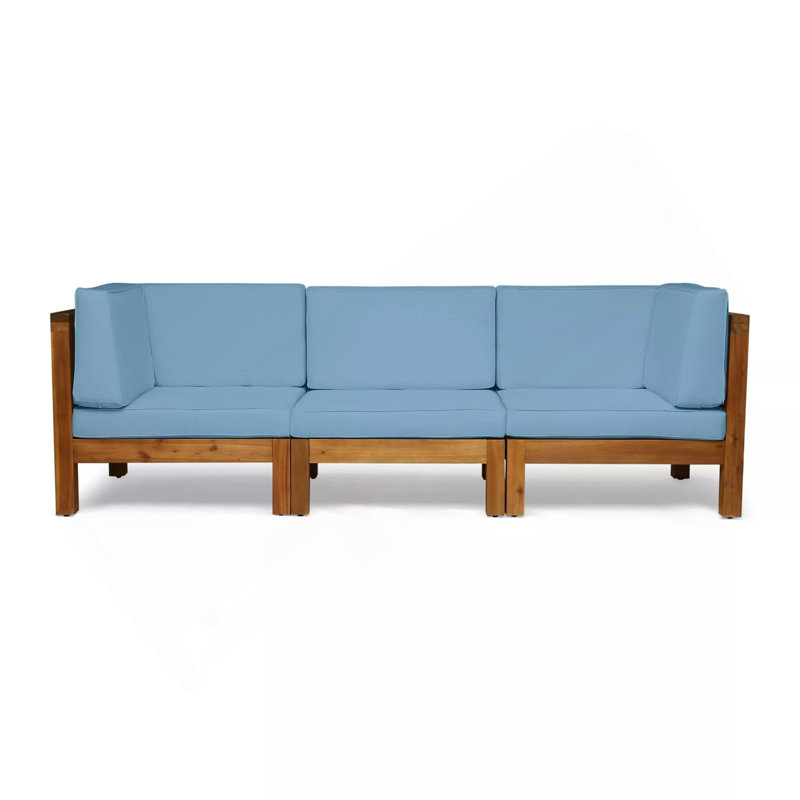 Ensemble de canapés modulaires d'extérieur BRAVA X-Back 3 places, bleu