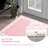 Scalloped Machine Washable Rug Modern Solid Floor Mats with Non-Slip Backing, Stain-Resistant Low Pile Accent Rug, Contemporary Indoor Carpet for Living Room, Bedroom, Office-1496644003