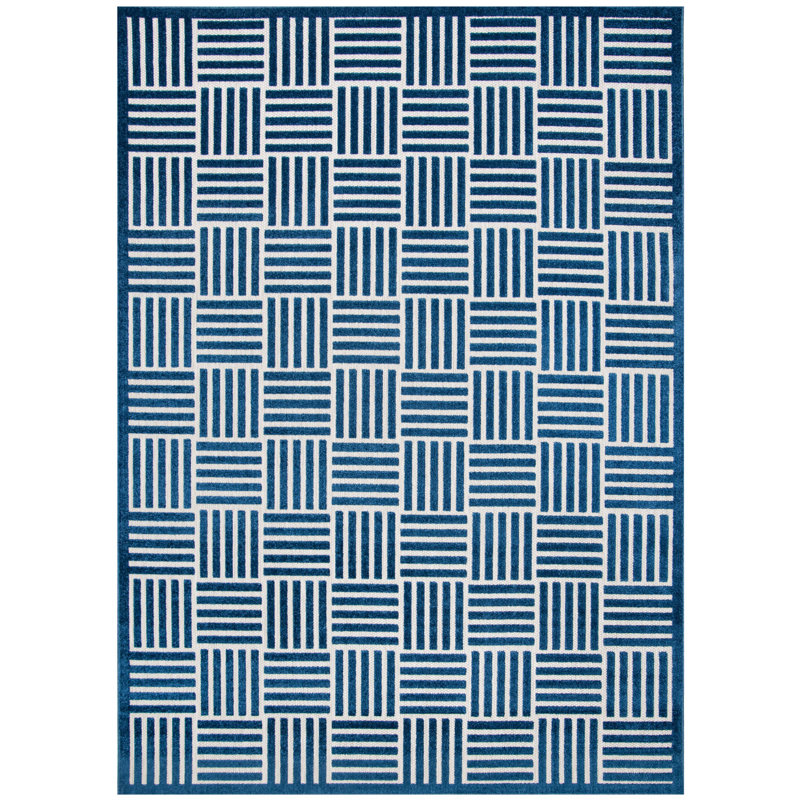 Tapis à carreaux Zaniyah Performance, Rectangle 8 pi x 11 pi 2 po
