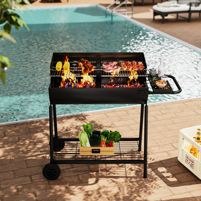 Williston Forge Berdena 107.5cm W Portable Grills Charcoal Grill