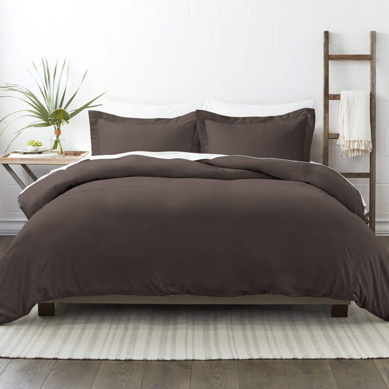 Ensemble de housse de couette en microfibre très douce Simply Soft™, Chocolat, Housse de couette simple + 1 taie décorative