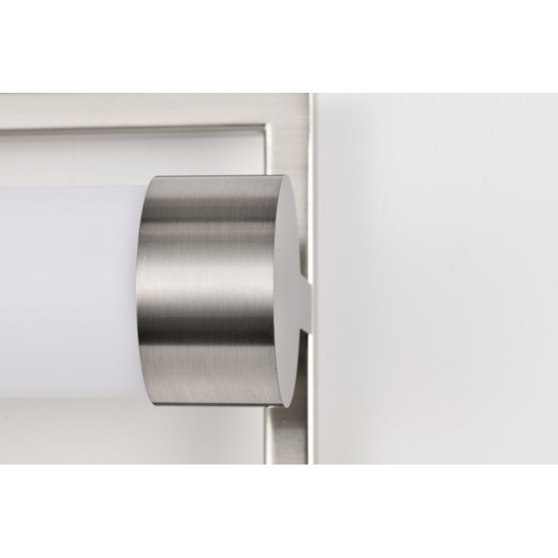  Éclairage de salle de bain à DEL à intensité variable Jacoria, 24 po de largeur, Nickel brossé