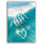 «Riding with Heart - Surfer Wave», art sur toile tendue