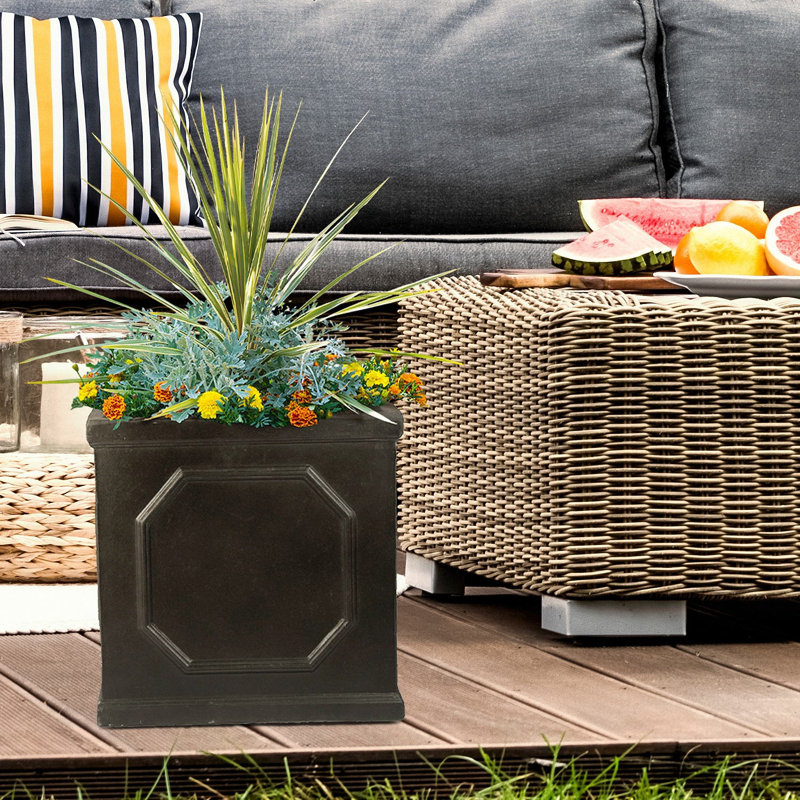 Handmade Planter Box, 45cm H x 45cm W x 45cm D, Dark Grey