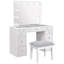 Coiffeuse avec miroir et tabouret Winona