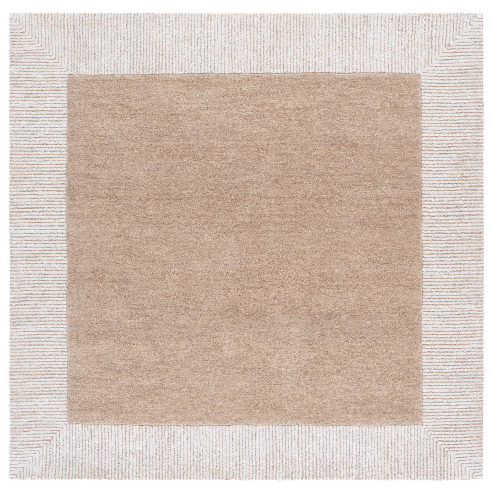 Ellsworth Hand-Tufted Geometric Wool Rug, Square 6'