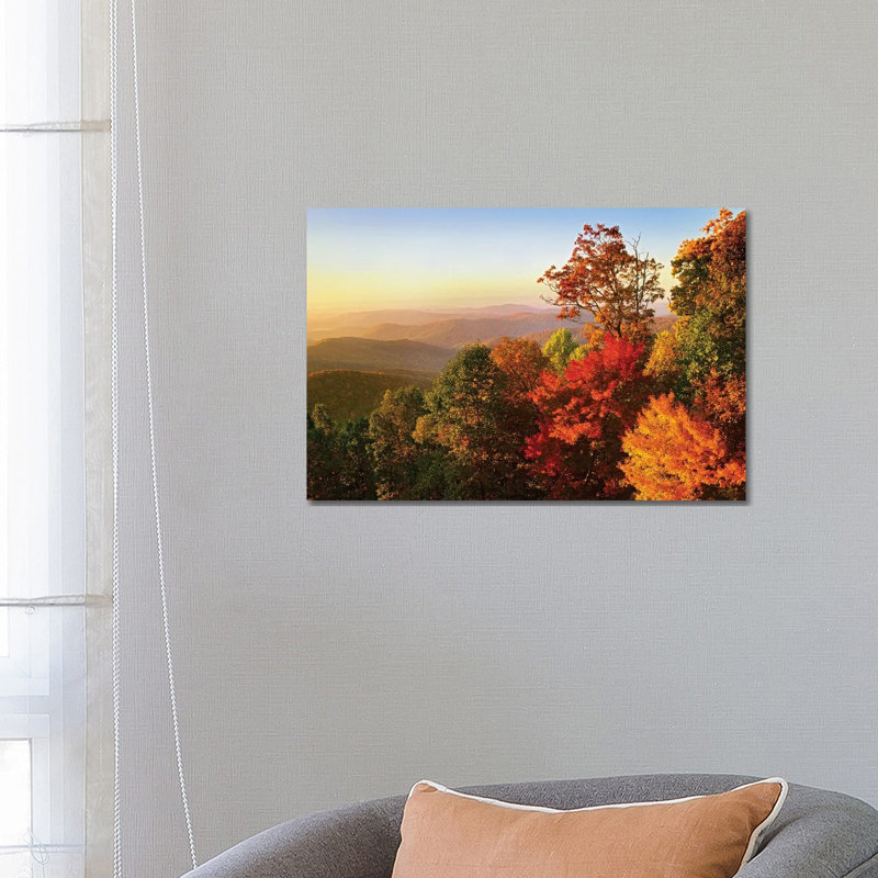Blue Ridge Mountains From Bluff Mountain Overlook, North Carolina by Tim Fitzharris - Print on Canvas, Wrapped Canvas