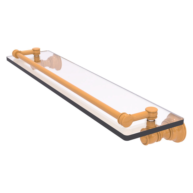Tablette flottante Carolina, H 3,3 po x l 22 po x P 5,54 po, Jaune doré