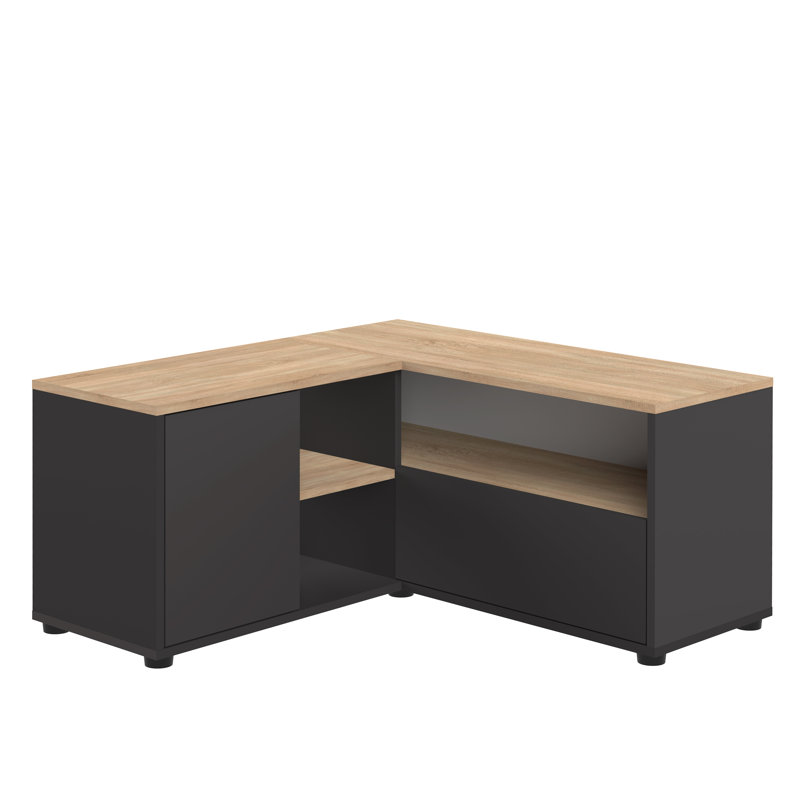 Refined TV Stand for TVs up to 32", Oak/Black