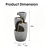 28"H 3-Tier Cascading Clay Pot Outdoor Garden Water Fountain with LED Lights