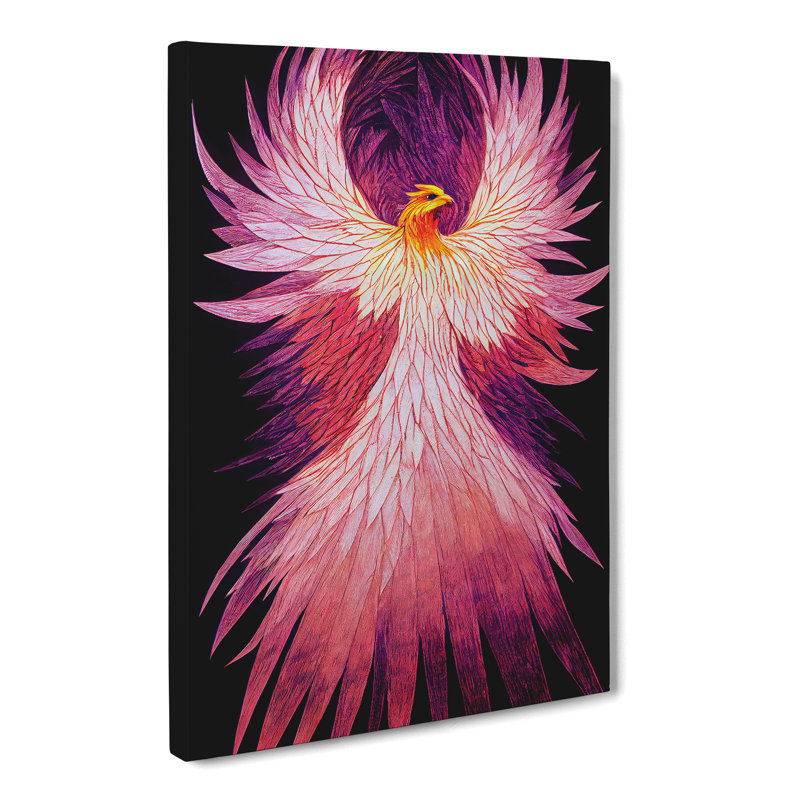 Darrian Phoenix Bird - Wrapped Canvas Print, 50cm H x 35cm W x 3cm D