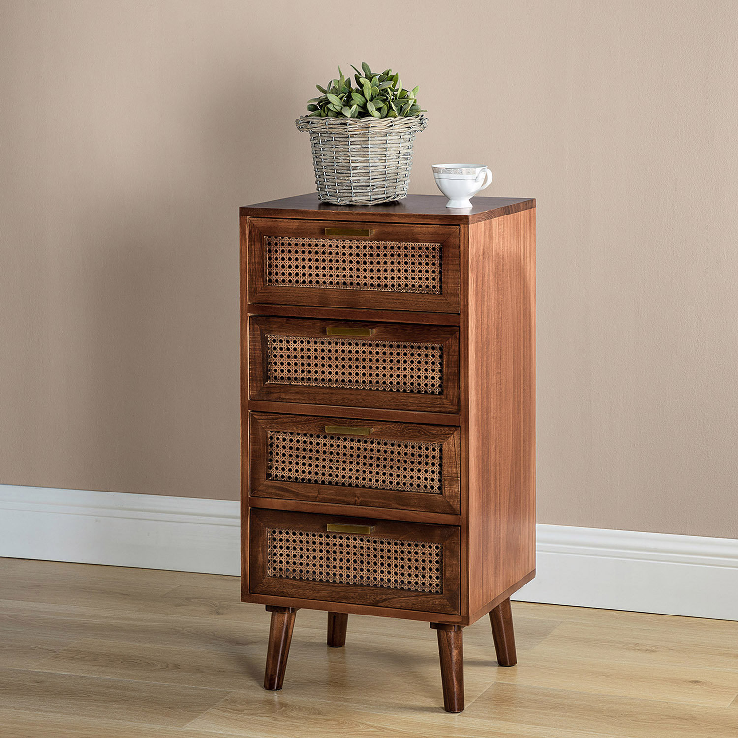 Wade Logan® Alumbaugh Solid Wood 4 Drawer Accent Chest & Reviews