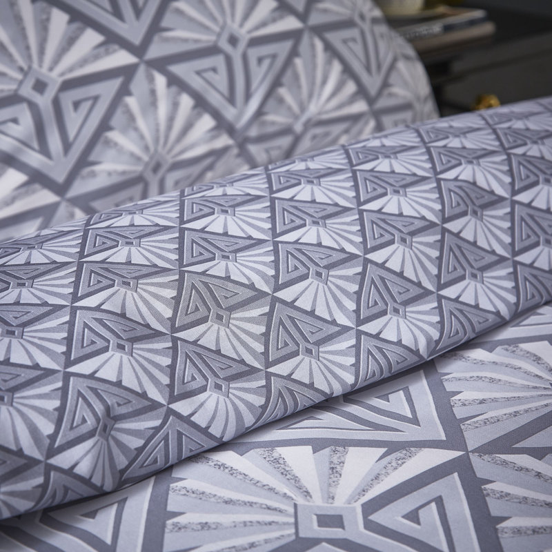 Art Deco Easy Care Duvet Cover Set, 200 x 200cm Duvet Cover + 2 Standard Pillowcases