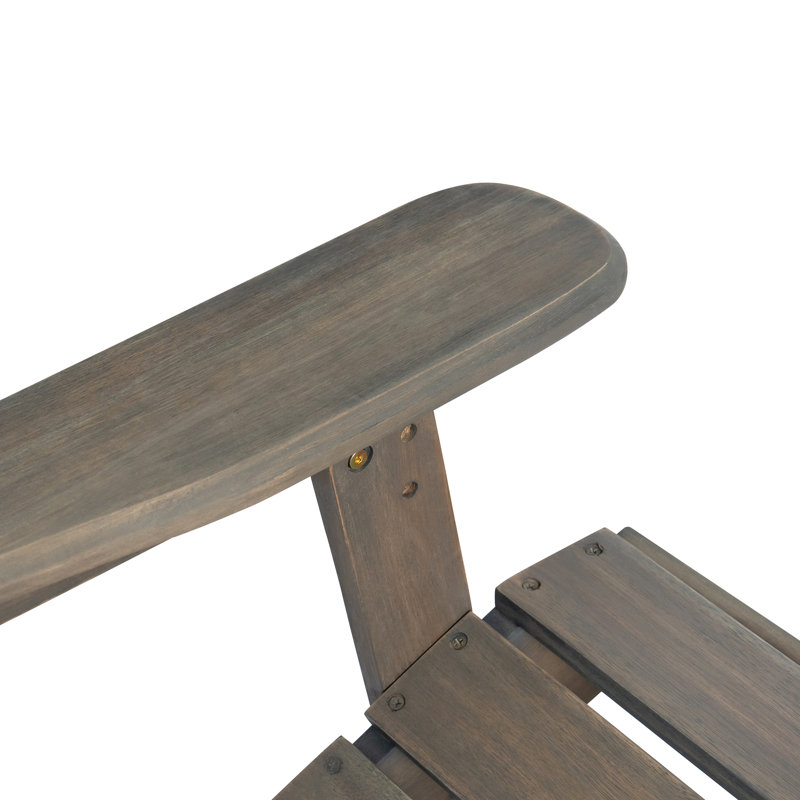 Gray Wood Outdoor Seat, Foldable For Space Optimization Chair, Made With Quality Wood,, Gray