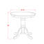 La table et les chaises de cuisine 3 pièces comprennent une table de salle à manger ronde avec piédestal et 2 chaises de salle à manger rembourrées en similicuir, noir et cerise-128819613-128819618