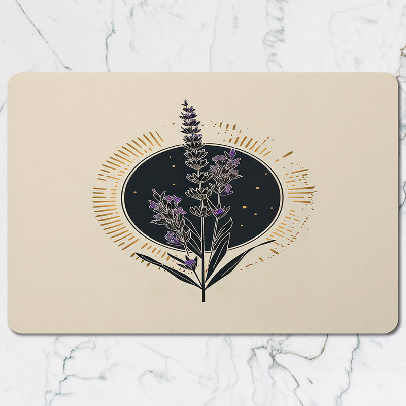 Gold Rose Geometric Placemat And Coaster Set Luxury Art Collection Set Of 12 Exclusive Design