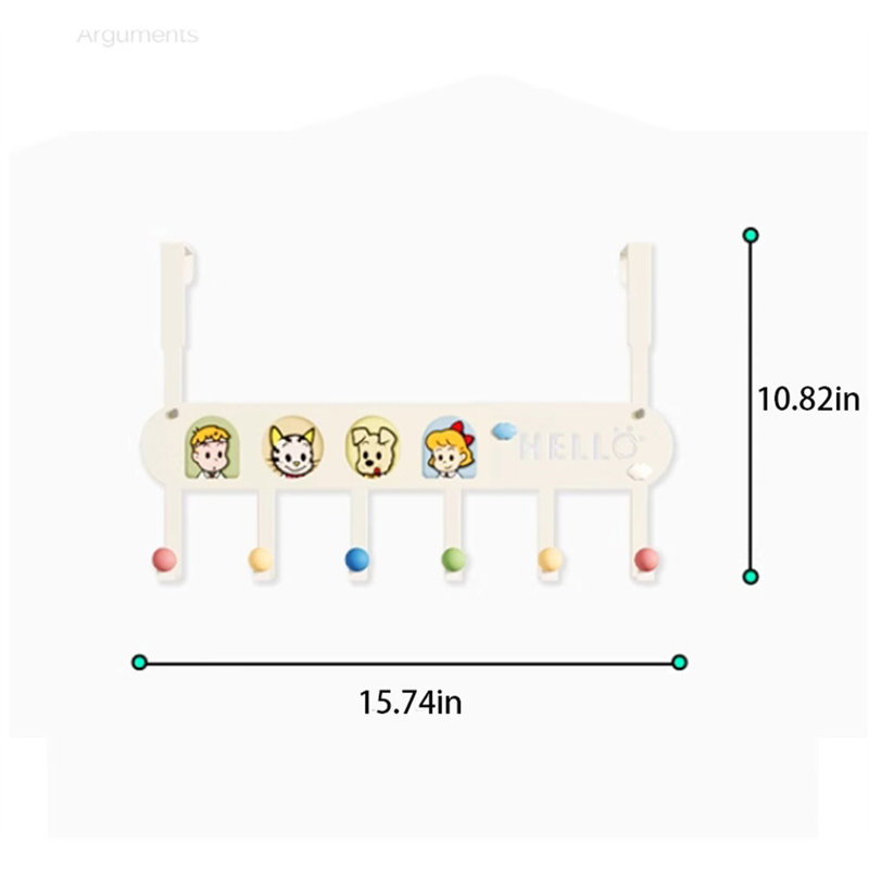 Crochet en fer sans porte, H 10,82 po x l 15,74 po x P 1,77 po