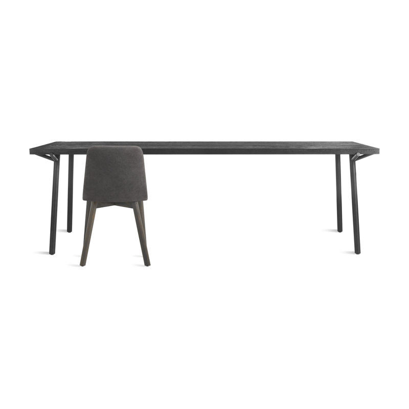 Branch Solid Oak Dining Table, 33" W x 91" L, Black, Black Oak