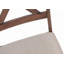 Chaise de salle à manger, ensemble de 2, côté, rembourré, cuisine, tissu de salle à manger, structure en bois de noyer, transitionnel