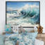 «Beach Surfs Up Pointillism I» - impressions sur toile de plage côtière-1719571778-1719571801