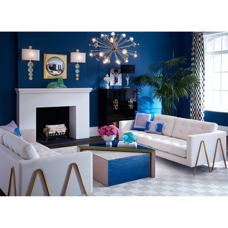 Polished Brass Square Convex Accent Mirror