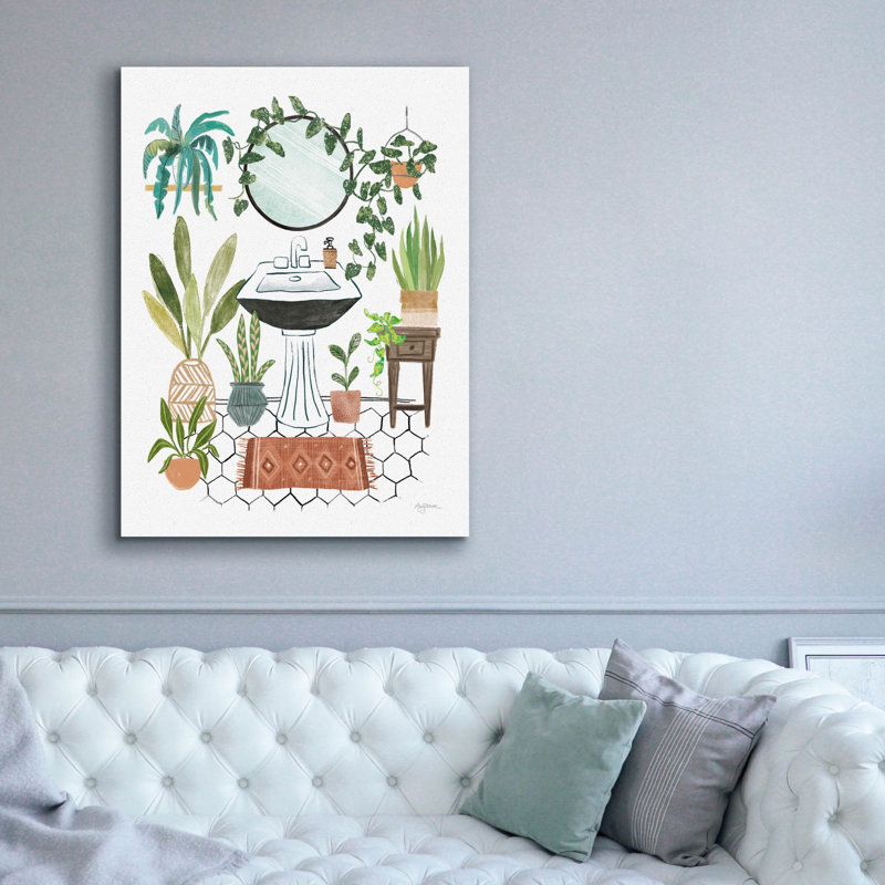 «Urban Jungle Bathing 1» par Mary Urban, art mural sur toile, 40 po x 54 po, H 54 po x l 40 po x P 1,5 po