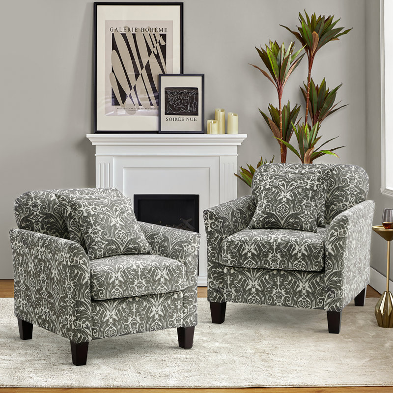 Neisler Upholstered Armchair, Gray 100% Polyester