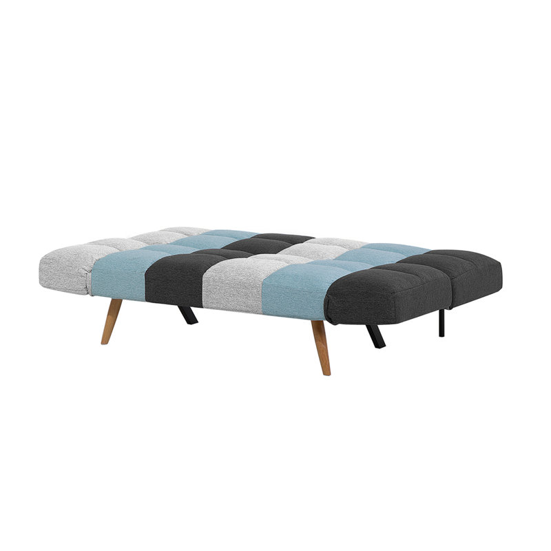 Adeliza 3 Seater Sofa Bed, Blue/Grey/Black