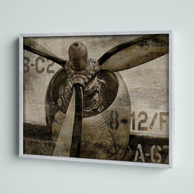 «Air plane Rotor Vintage Wood Texture» par Dylan Matthews - impression d'art graphique