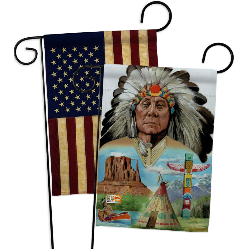 Drapeau de jardin décoratif en polyester 19 x 13 po Liles Native Impressions
