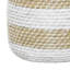 Seagrass Handmade Woven Two-Toned White Decorative and Functional Brown Storage Basket