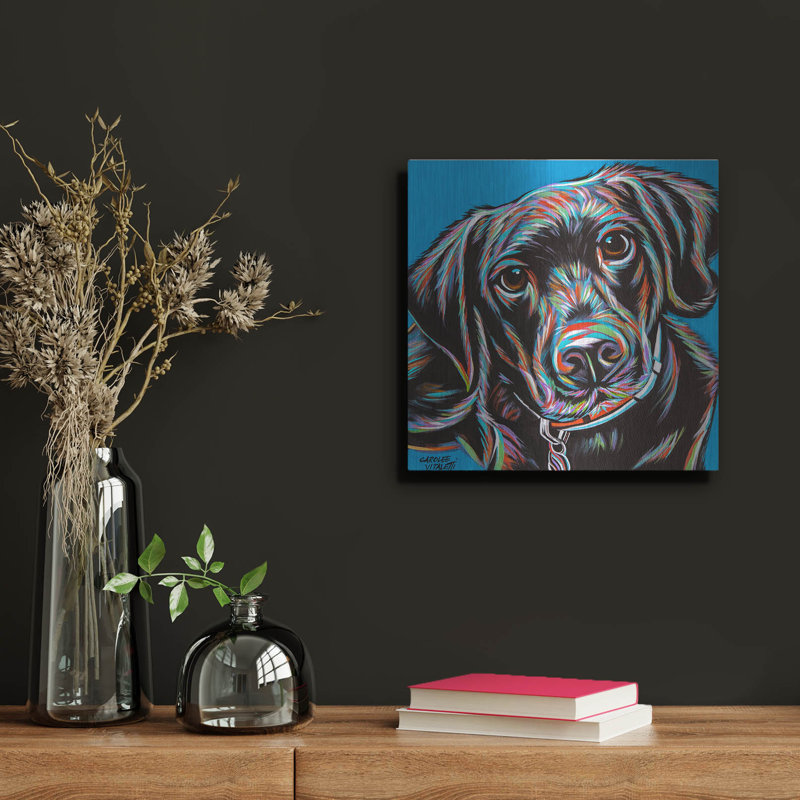 «Furry Dog Friend 2» par Carolee Vitaletti, H 12 po x l 12 po