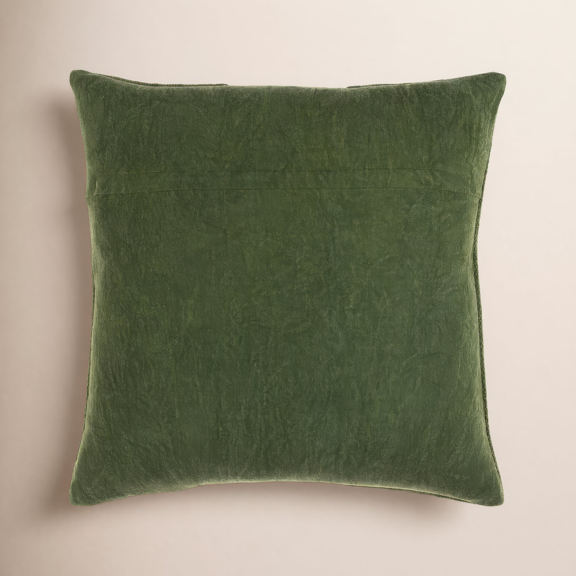 Dunbar Cotton Throw Pillow, 18" x 18", Dark Green, Down Fill