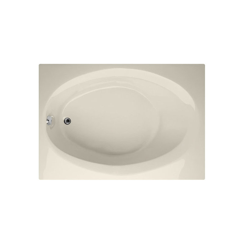 Ovation 60'' L Soaking Bathtub, Biscuit, Matte Black