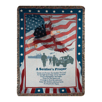 Manual Woodworkers & Weavers Red Rectangle Cotton Printed Throw 50 in x 60 in