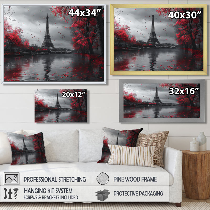 Photo Tour Eiffel Eiffel Magic in Paris II - City Paris, art mural, H 12 po x l 20 po, Cadre noir