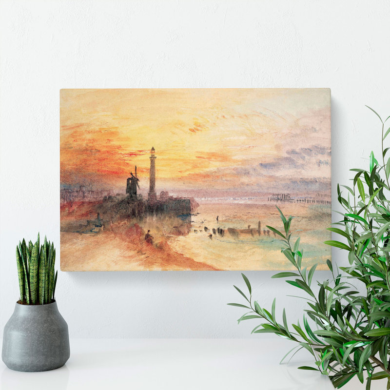 Yarmouth Harbour Norfolk by Joseph Mallord William Turner - Wrapped Canvas Painting, 35cm H x 50cm W x 3cm D