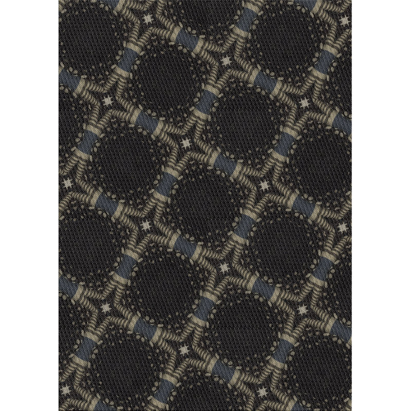 Tapis noir tissé à la machine, Rectangle 5 pi x 7 pi
