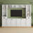 Minimalist Entertainment Wall Unit Set With Bridge For Tvs Up To 75'', Ample Storage Space TV Stand With Adjustable Shelves, Modernist Large Media Console For Living Room, White (OLD SKU: SD000031AAK)-520757039