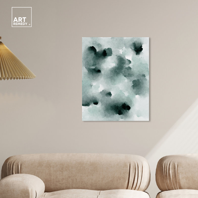 Diluted Smoke in the Snow Abstract Canvas Art, 20" x 24"
