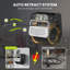 Wall Mounted 5500PSI Pressure Washer - 5 Levers with 66FT Retractable Hose for Car/Driveway,Automatic Rewind, Any Length Lock,Black