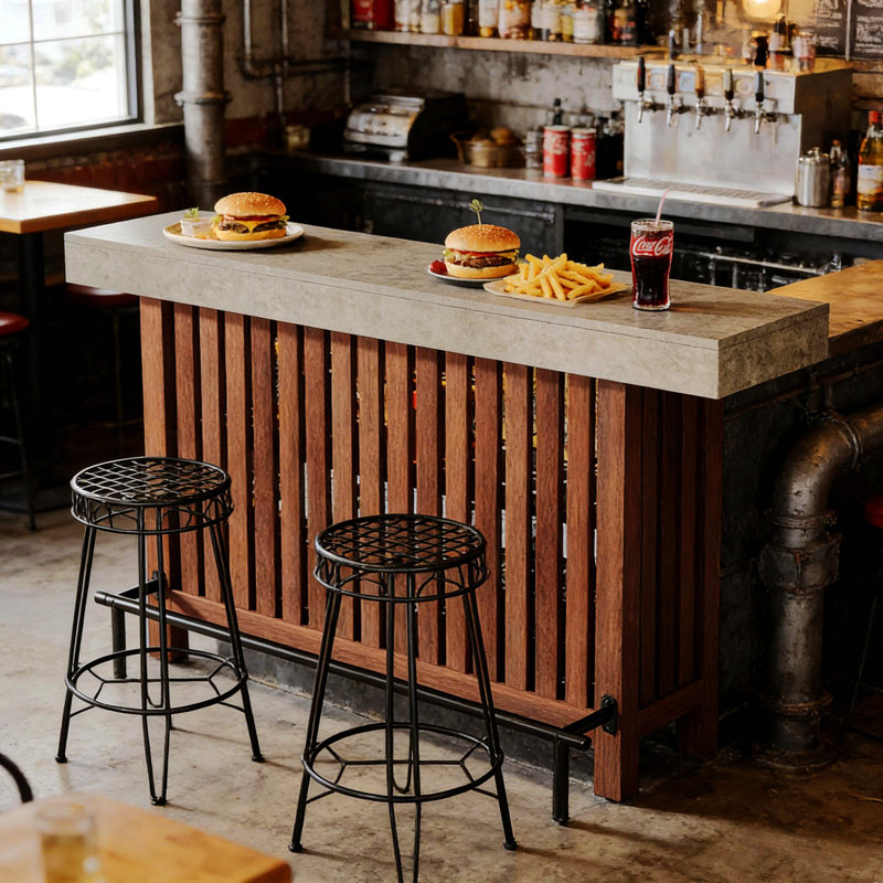 Table basse, unité de bar, table de bar