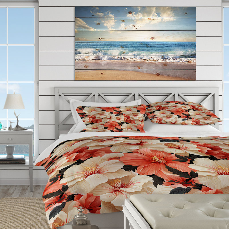 Ensemble de housse de couette Tropical Whisper, Housse de couette pour très grand lit et 2 très