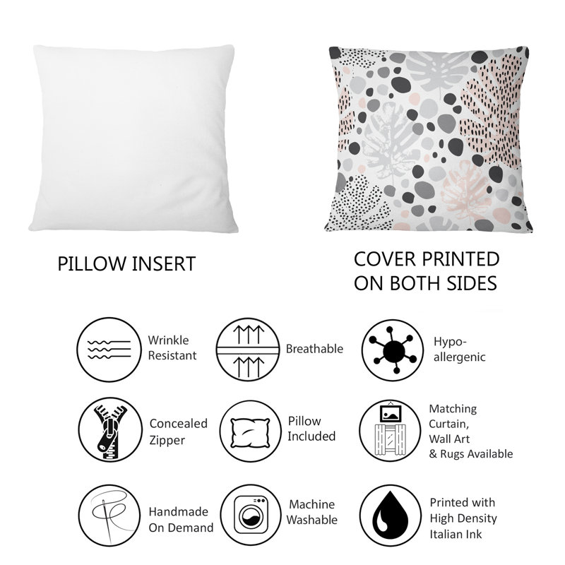 Coussin décoratif abstrait 12 po x 20 po Abstracts Elements